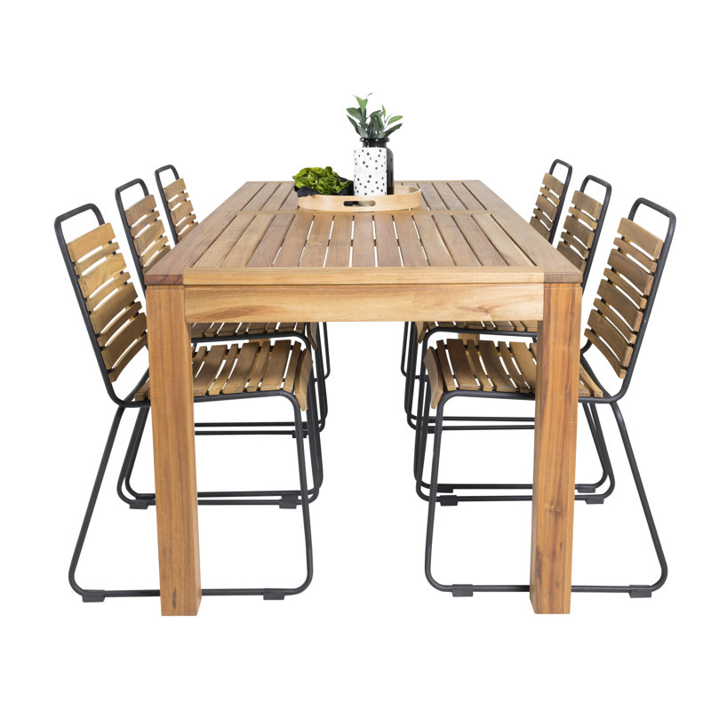 Hykkon Braeden Rectangular 6 Person 200cm Long Dining Set Wayfair.co.uk